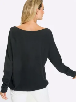 Strickpullover mit Fledermausärmeln