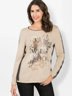 Strickpullover mit Glitzersteinchen