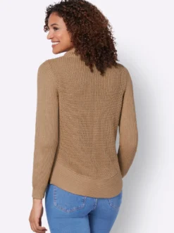Strickpullover mit Kordelzug
