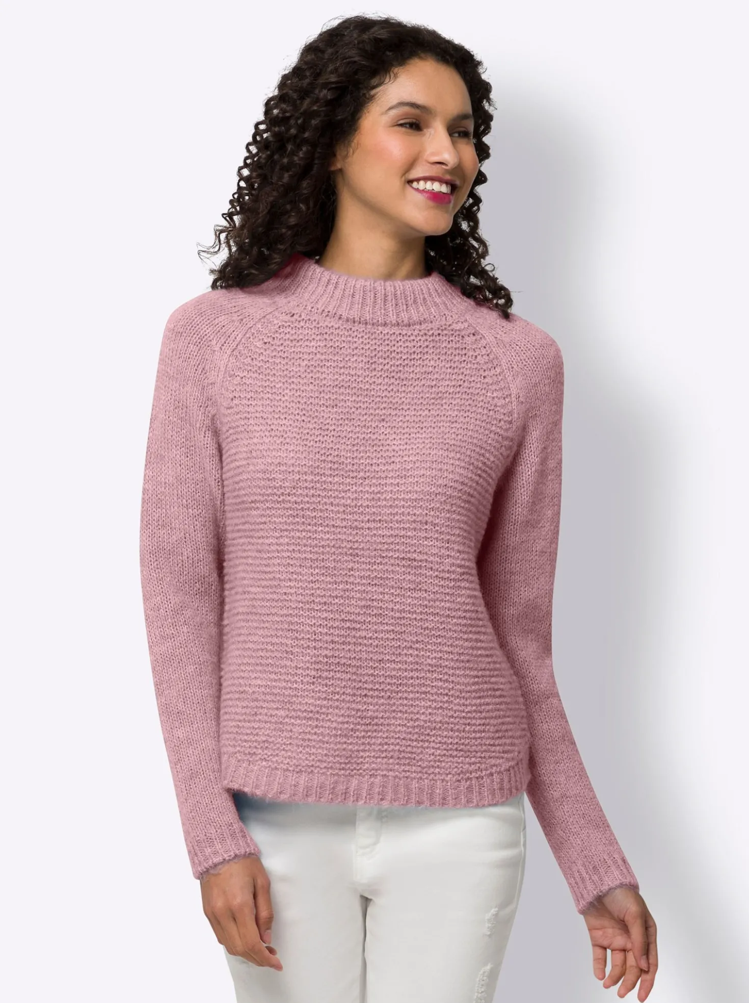 Strickpullover mit Raglan-Ärmel