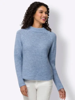 Strickpullover mit Raglan-Ärmel