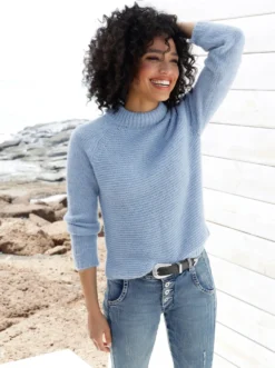 Strickpullover mit Raglan-Ärmel