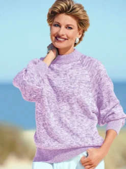 Strickpullover mit Raglan-Ärmeln