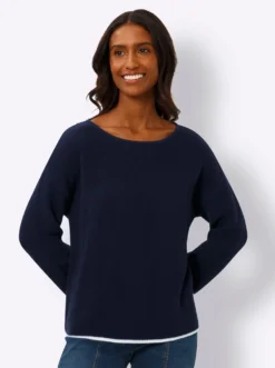 Strickpullover mit 3/4-Ärmeln