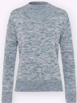Strickpullover mit Stehkragen