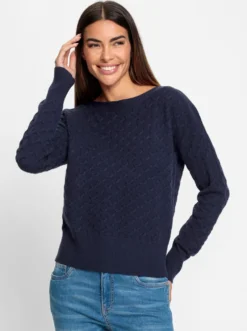 Strickpullover mit Strukturmuster