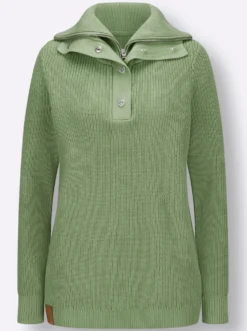 Strickpullover mit Troyerkragen