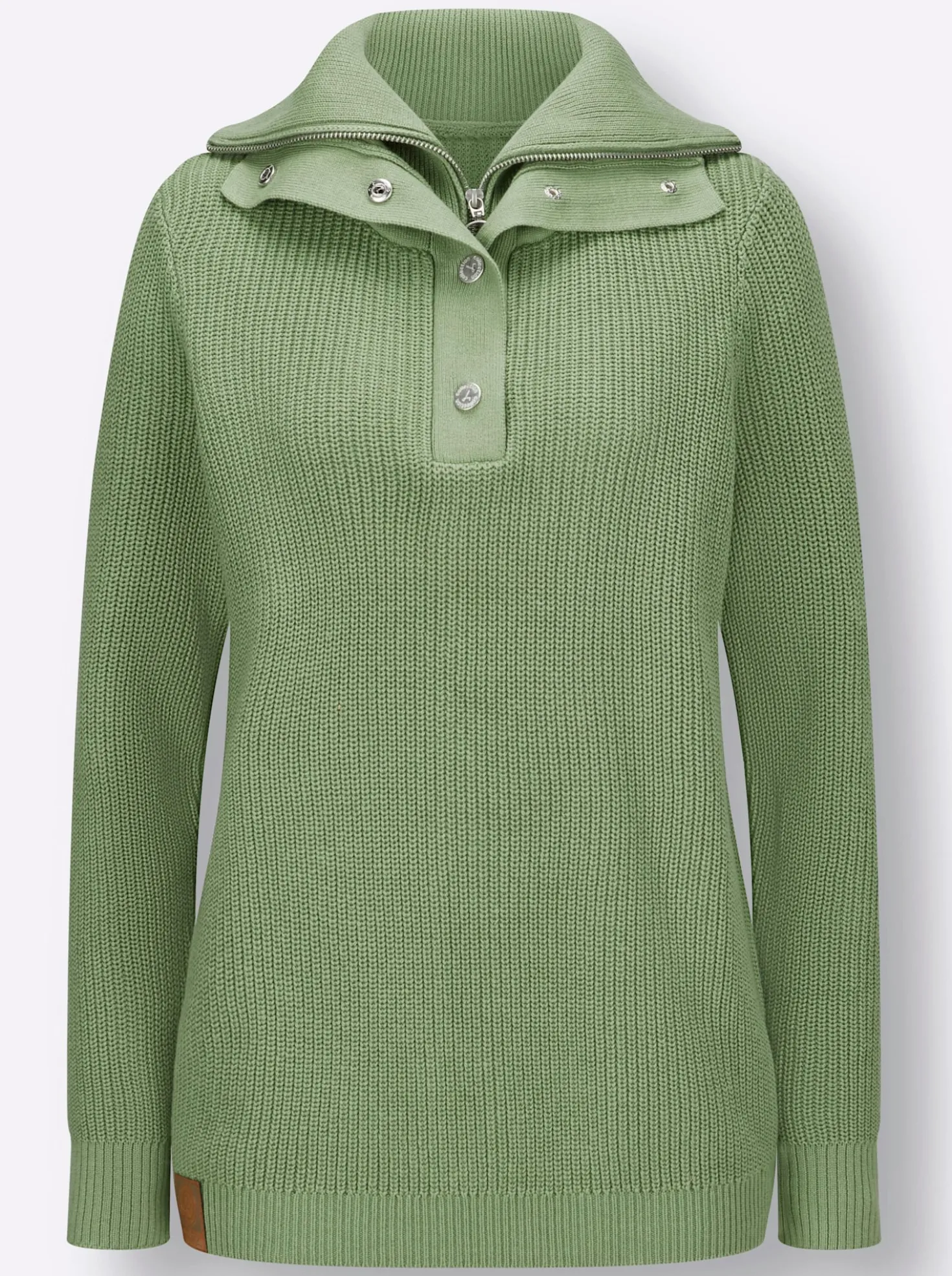 Strickpullover mit Troyerkragen