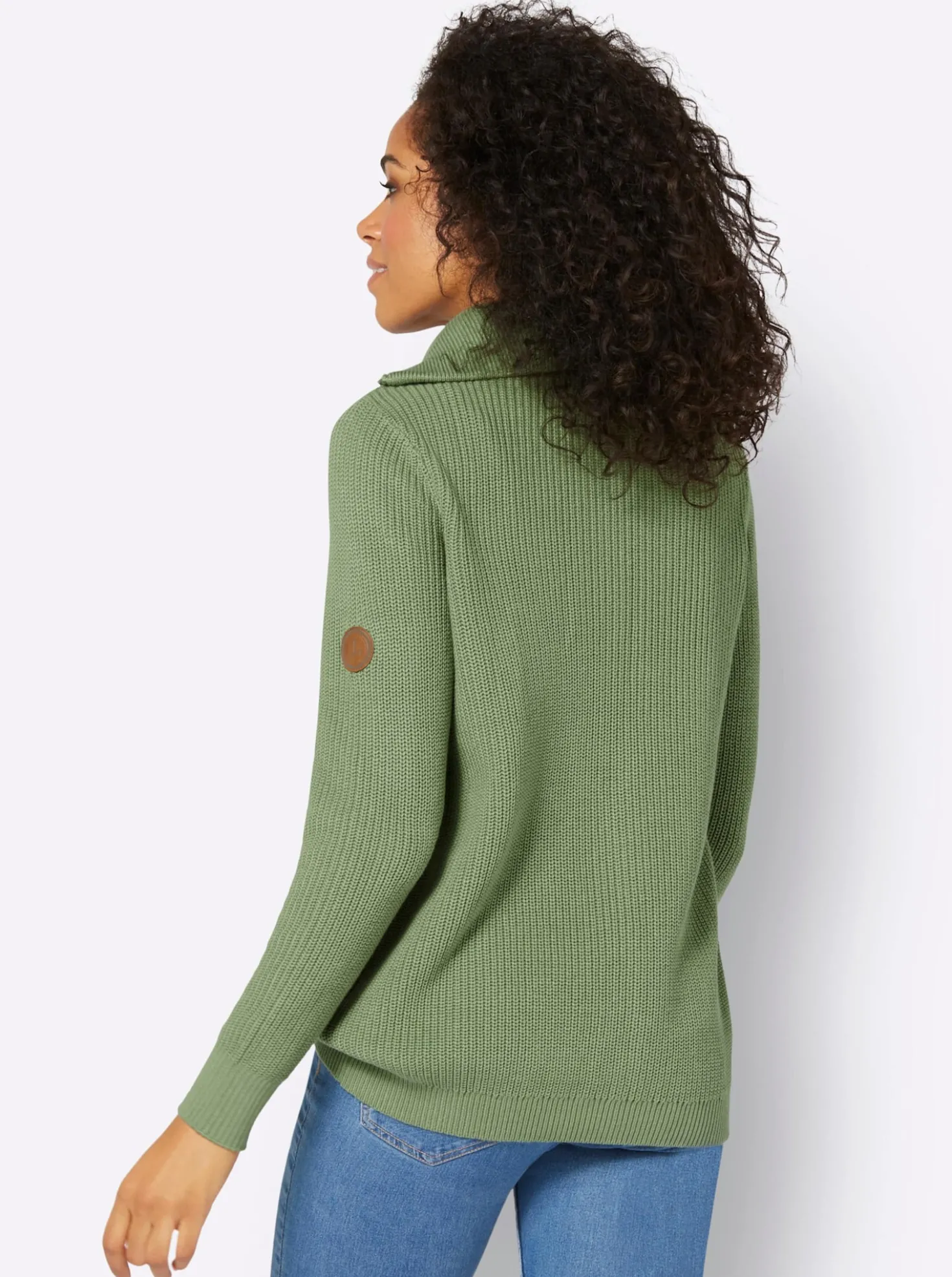 Strickpullover mit Troyerkragen