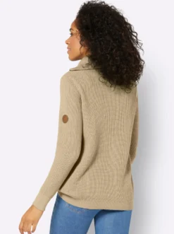 Strickpullover mit Troyerkragen