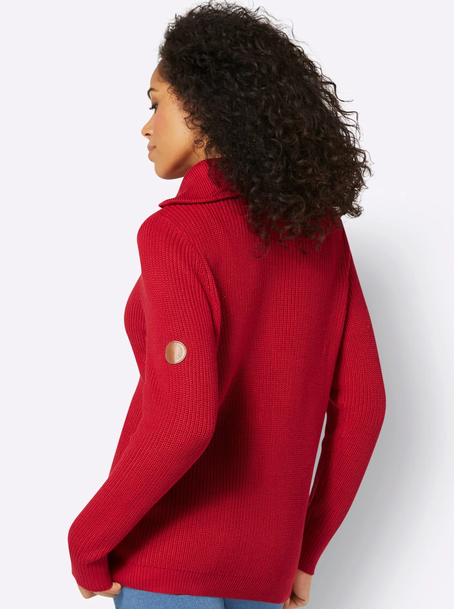 Strickpullover mit Troyerkragen