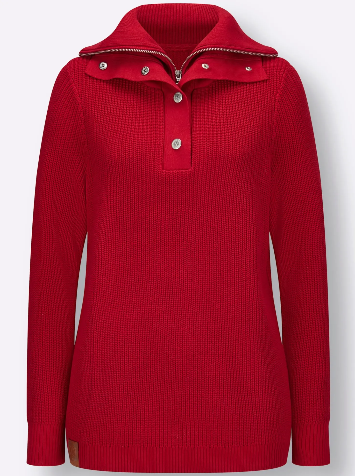 Strickpullover mit Troyerkragen