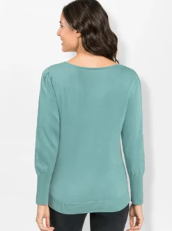 Strickpullover mit U-Boot-Ausschnitt