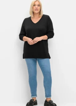 Strickpullover mit V-Ausschnitt