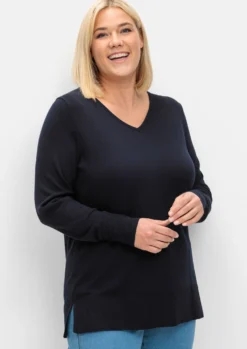 Strickpullover mit V-Ausschnitt