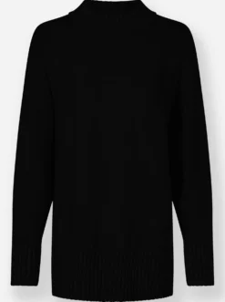 Strickpullover mit Zierknopfleiste im Rücken