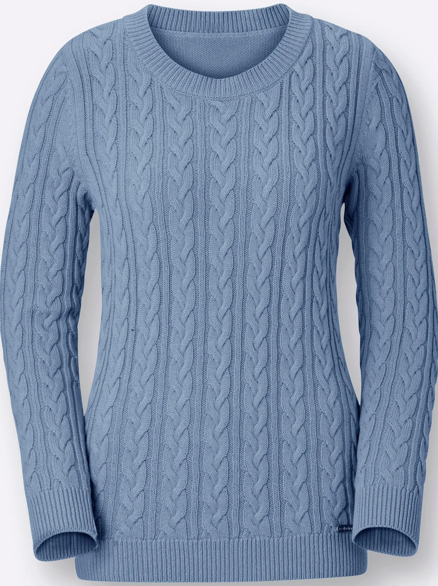 Strickpullover mit Zopfmuster