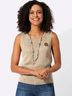 Stricktop mit Rundhals-Ausschnitt