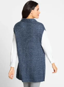 Strickweste aus meliertem Garn