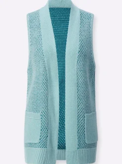 Strickweste in Longform