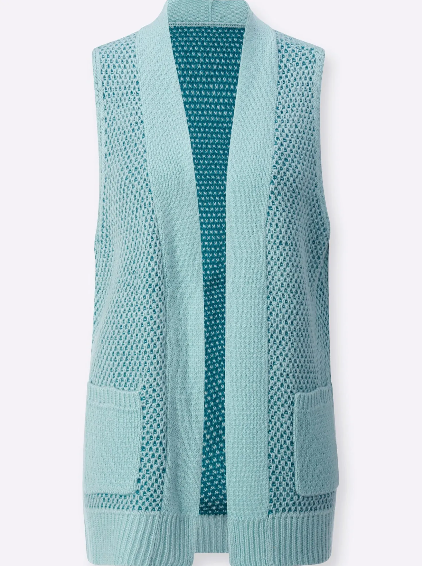 Strickweste in Longform