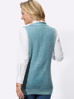 Strickweste in Longform