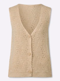 Strickweste mit Ajourmuster