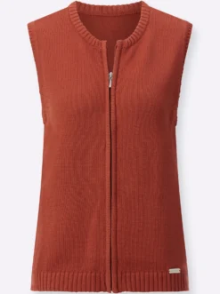 Strickweste mit Reißverschluss