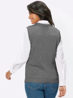 Strickweste mit Reißverschluss