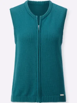 Strickweste mit Reißverschluss