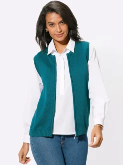 Strickweste mit Reißverschluss