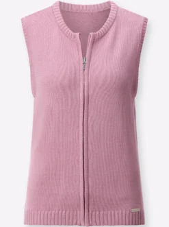 Strickweste mit Reißverschluss