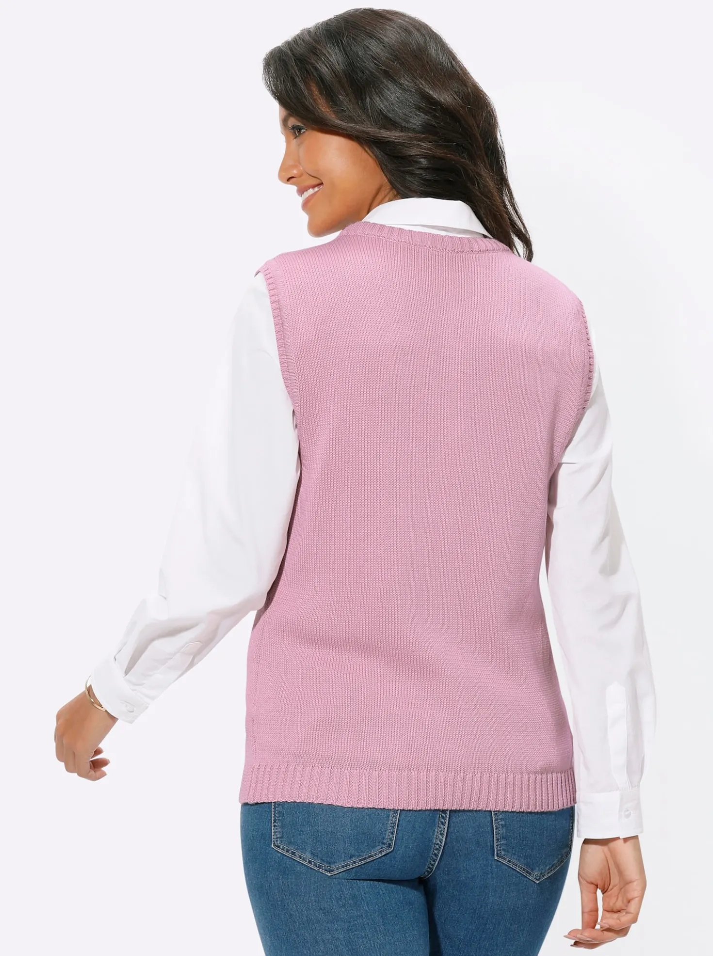 Strickweste mit Reißverschluss