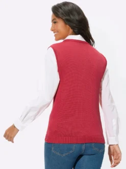 Strickweste mit Reißverschluss