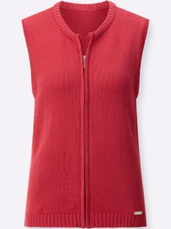 Strickweste mit Reißverschluss