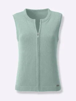 Strickweste mit Reißverschluss
