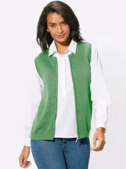 Strickweste mit Reißverschluss