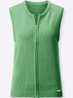 Strickweste mit Reißverschluss