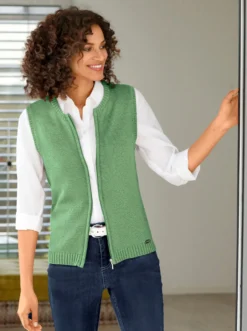 Strickweste mit Reißverschluss