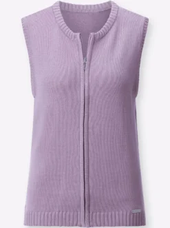 Strickweste mit Reißverschluss