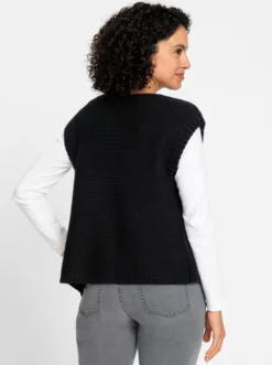 Strickweste mit 30% Schurwolle