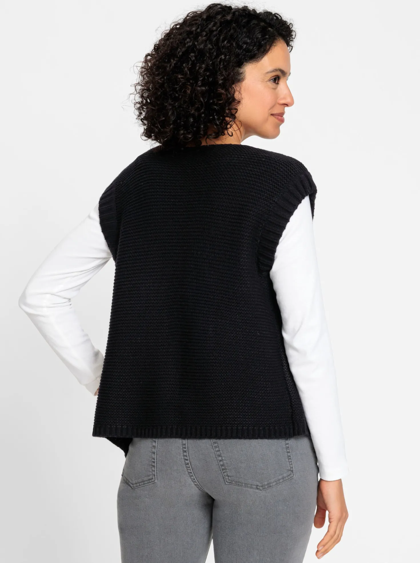 Strickweste mit 30% Schurwolle
