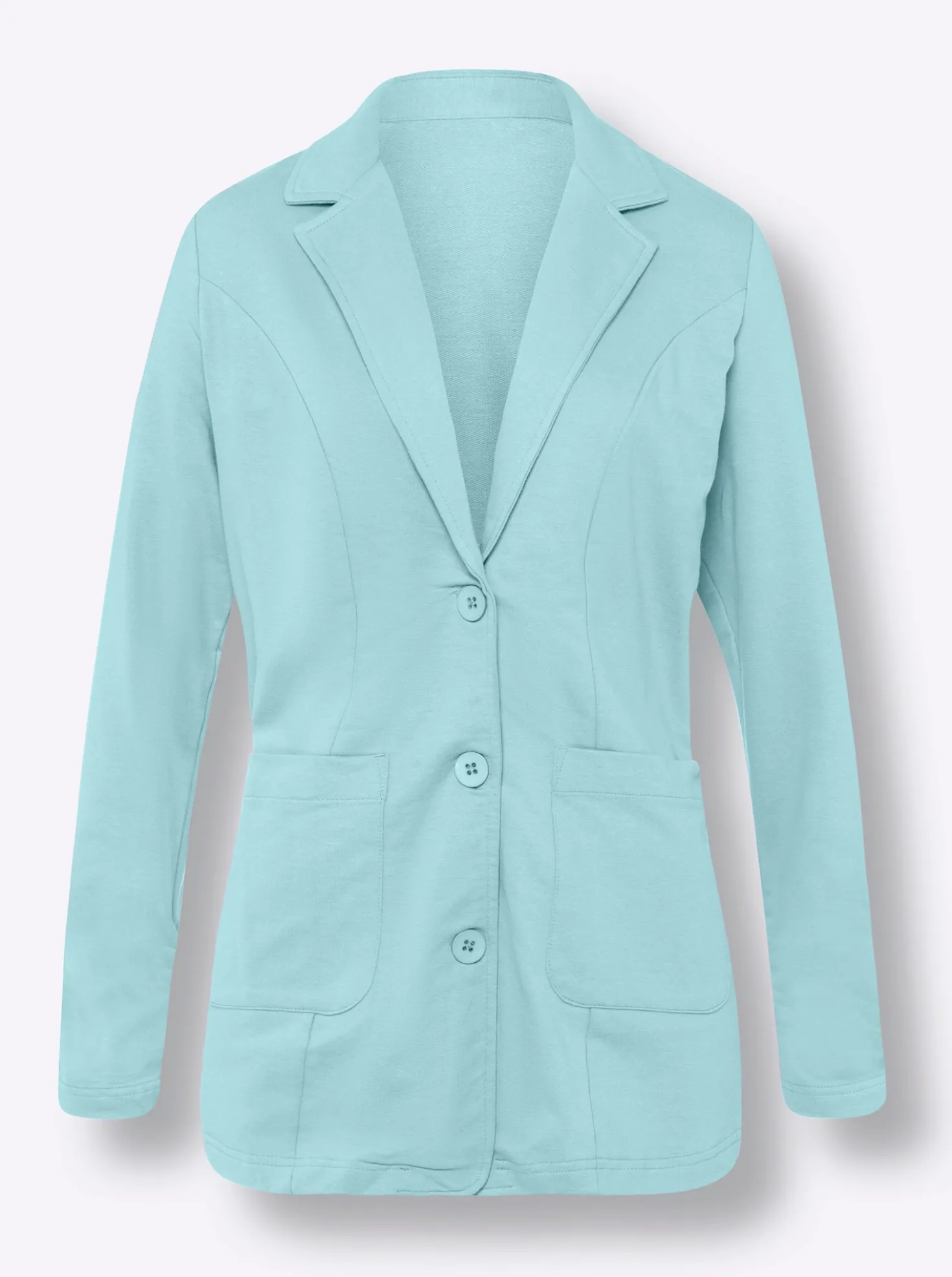 Sweatblazer am Ärmel gerafft