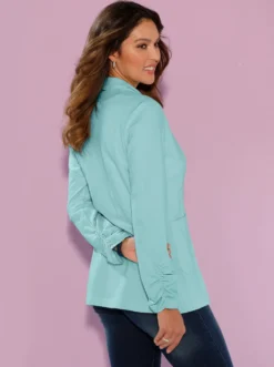 Sweatblazer am Ärmel gerafft