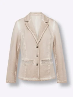 Sweatblazer mit Ziersteinen