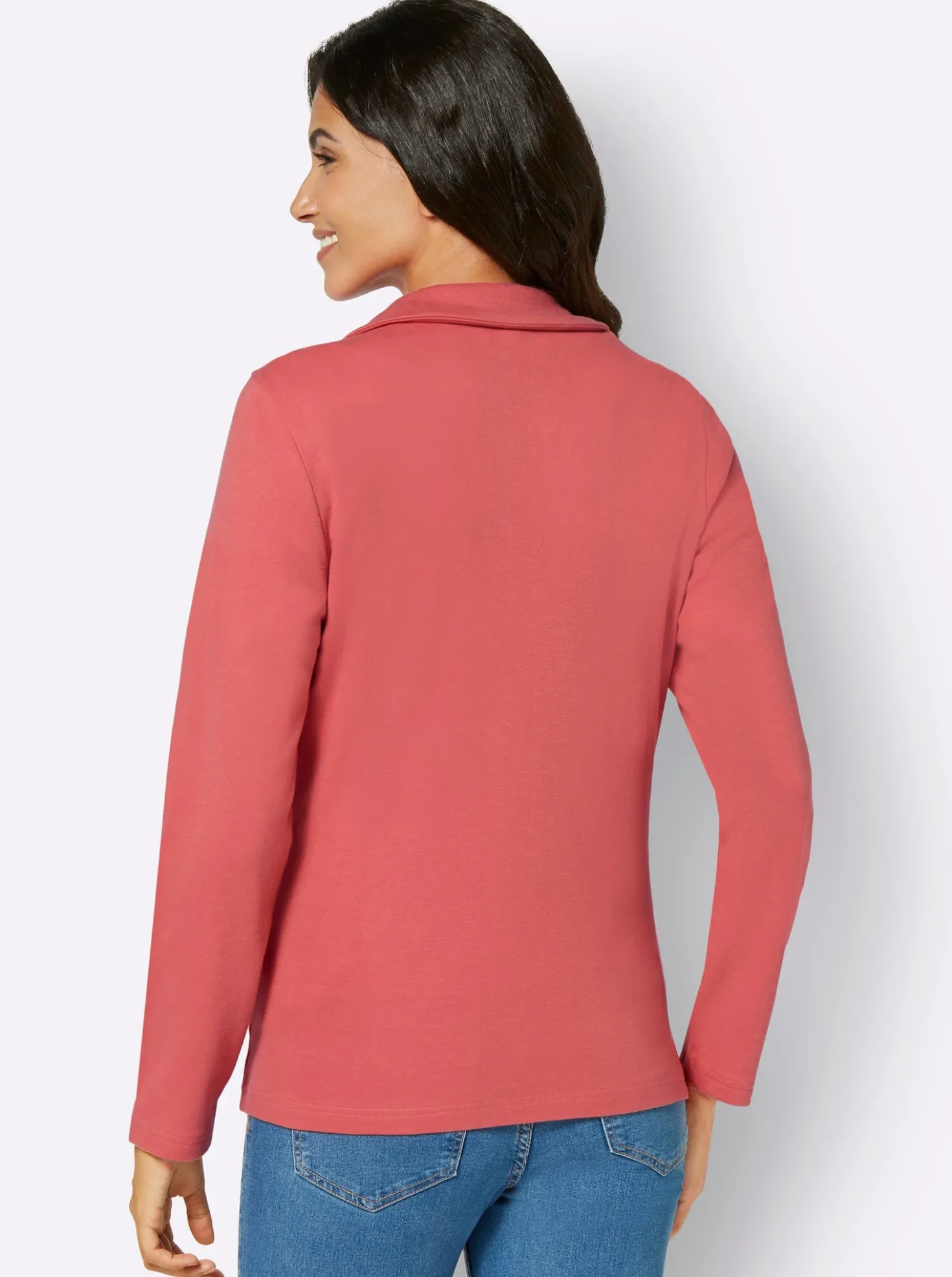 Sweatjacke aus Interlock-Jersey, formstabil