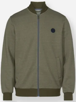 Sweatjacke in diagonal gerippter Struktur