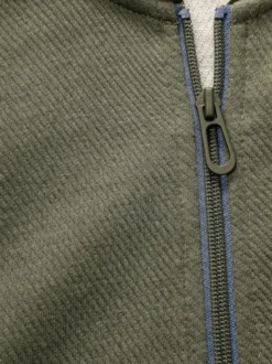 Sweatjacke in diagonal gerippter Struktur