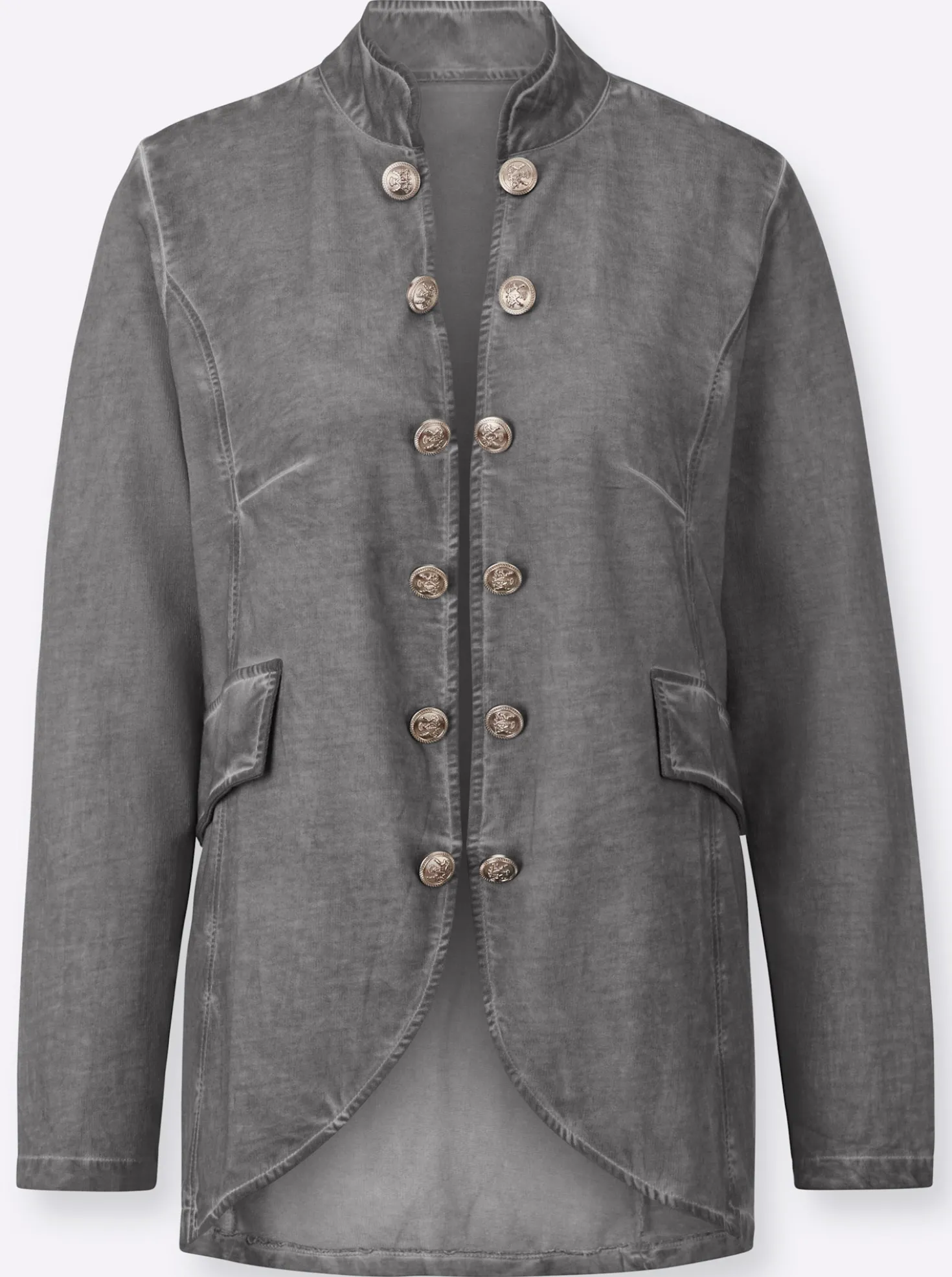 Sweatjacke in Oil-dyed-Optik