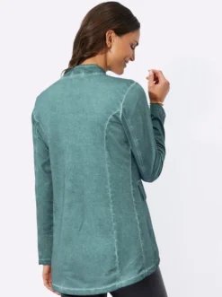 Sweatjacke in Oil-dyed-Optik